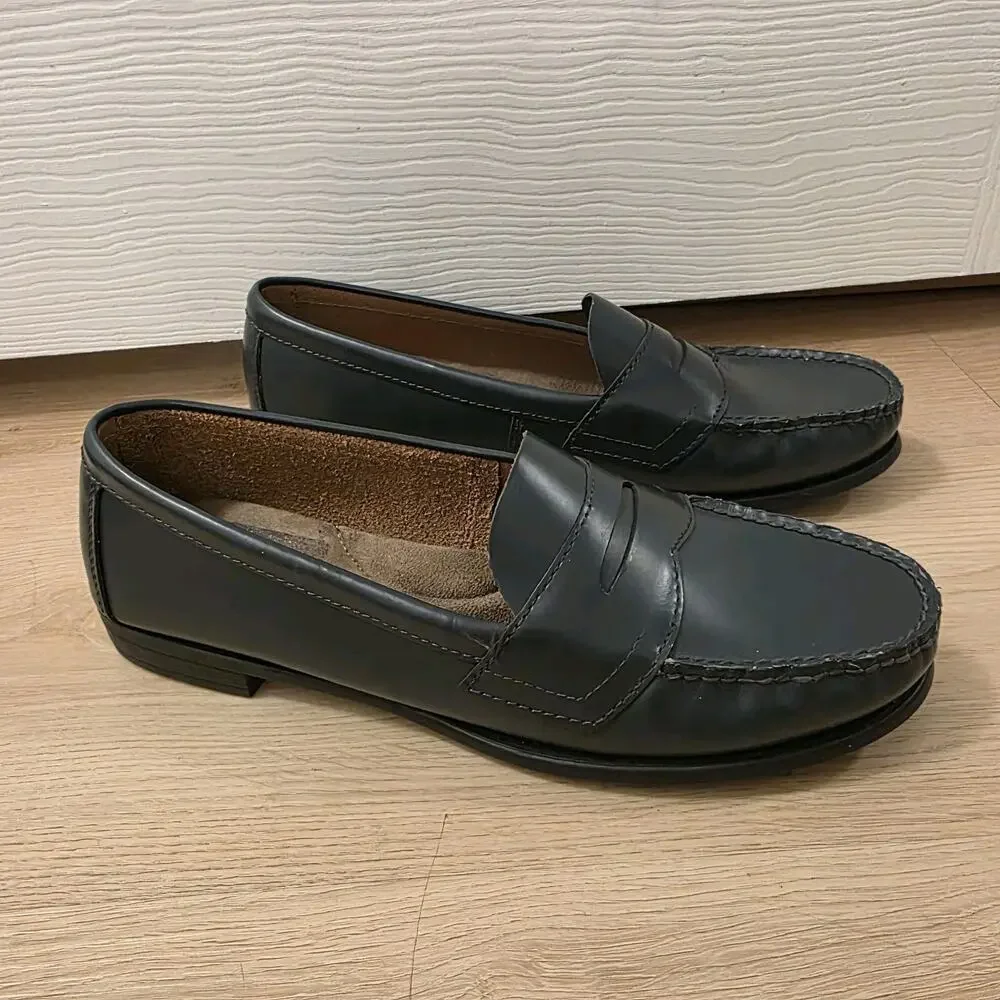 Eastland Grey Leather Memory Foam Classic‎ Preppy Penny Loafers Size 11M